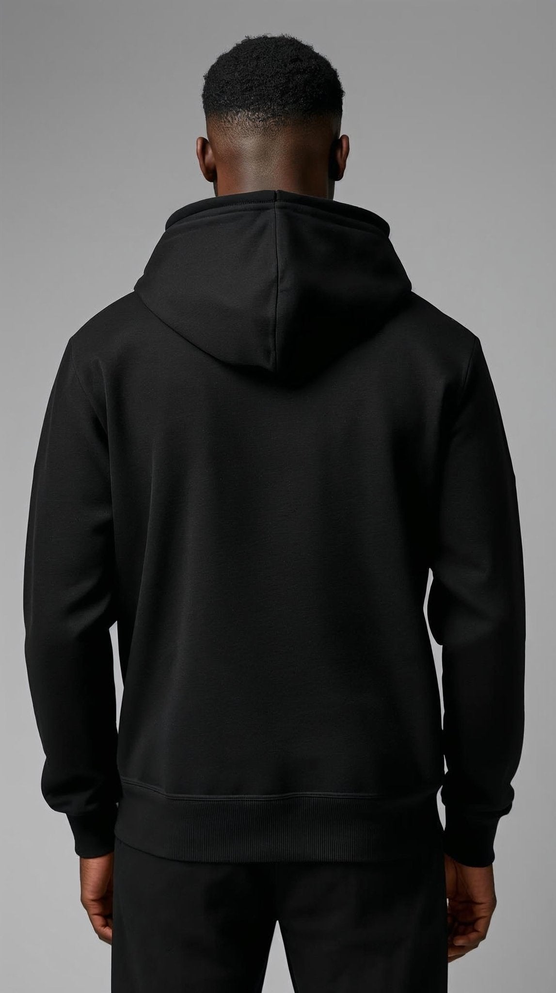 Soft Supima Cotton Black Hoodie Regular Fit | ATTRUE - ATTRUEHoodie