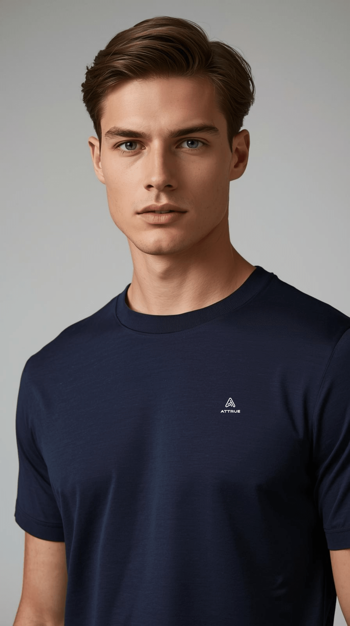 Soft Supima Cotton Crew Neck T-Shirt Regular Fit | ATTRUE - ATTRUET-Shirt