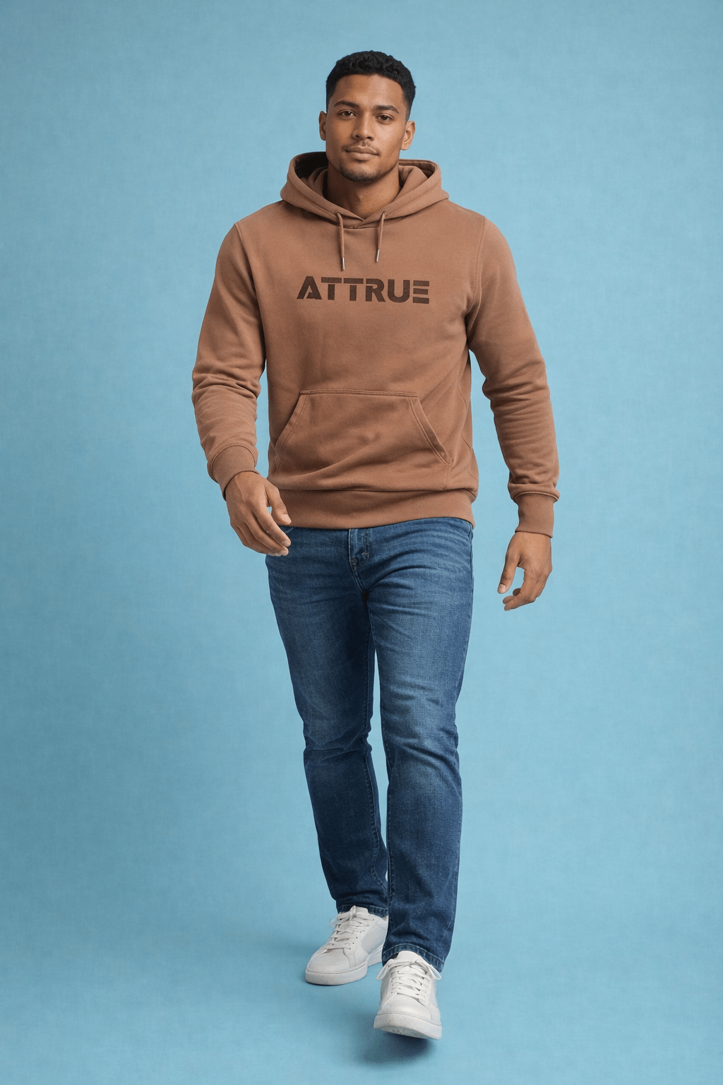 Soft Supima Cotton Mocha Brown Hoodie Regular Fit | ATTRUE - ATTRUEHoodie