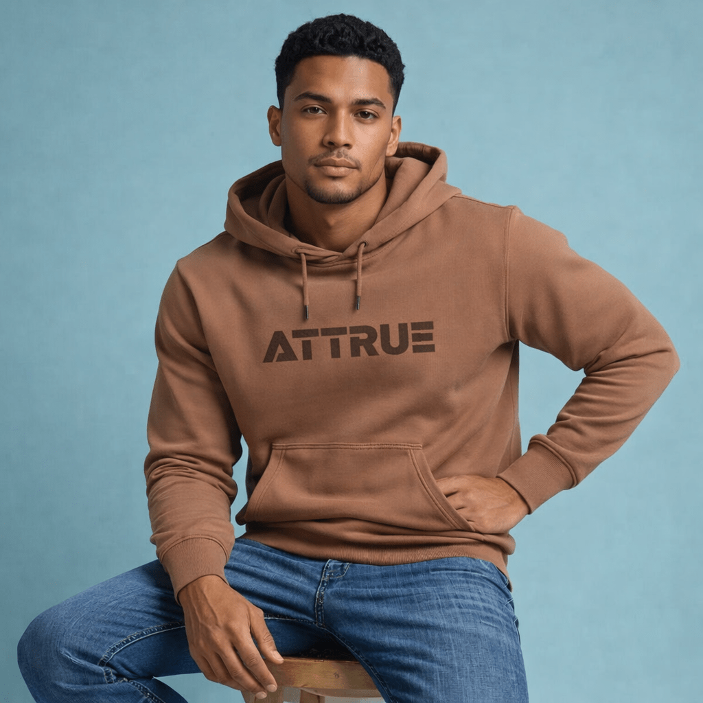 Soft Supima Cotton Mocha Brown Hoodie Regular Fit | ATTRUE - ATTRUEHoodie