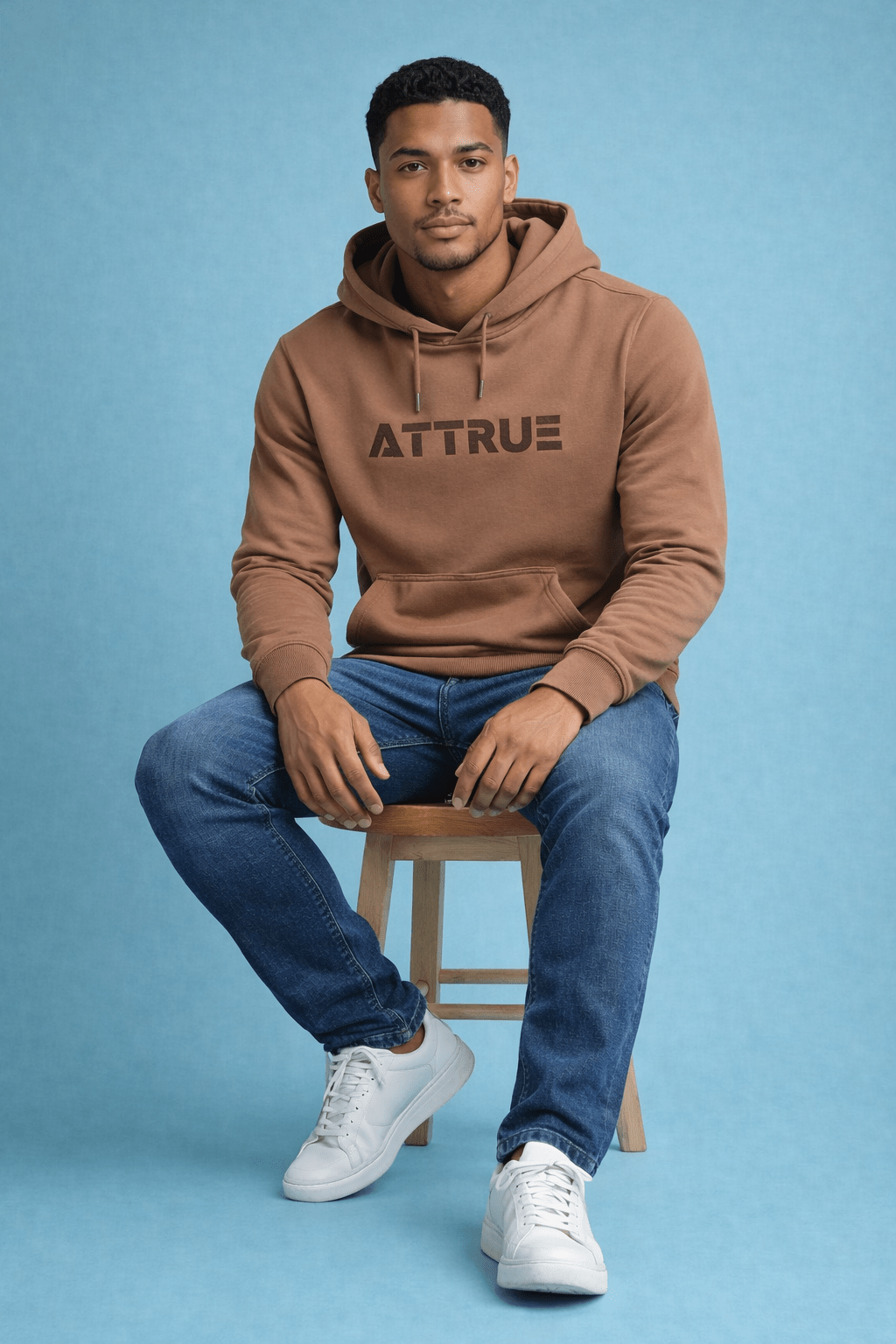 Soft Supima Cotton Mocha Brown Hoodie Regular Fit | ATTRUE - ATTRUEHoodie