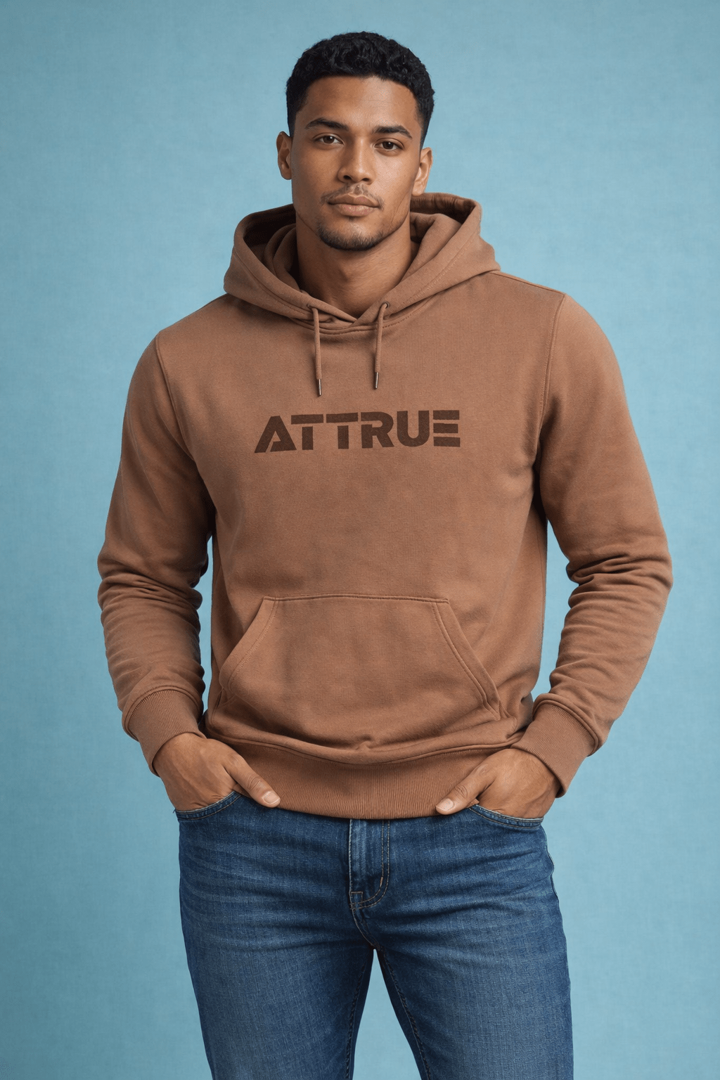 Soft Supima Cotton Mocha Brown Hoodie Regular Fit | ATTRUE - ATTRUEHoodie
