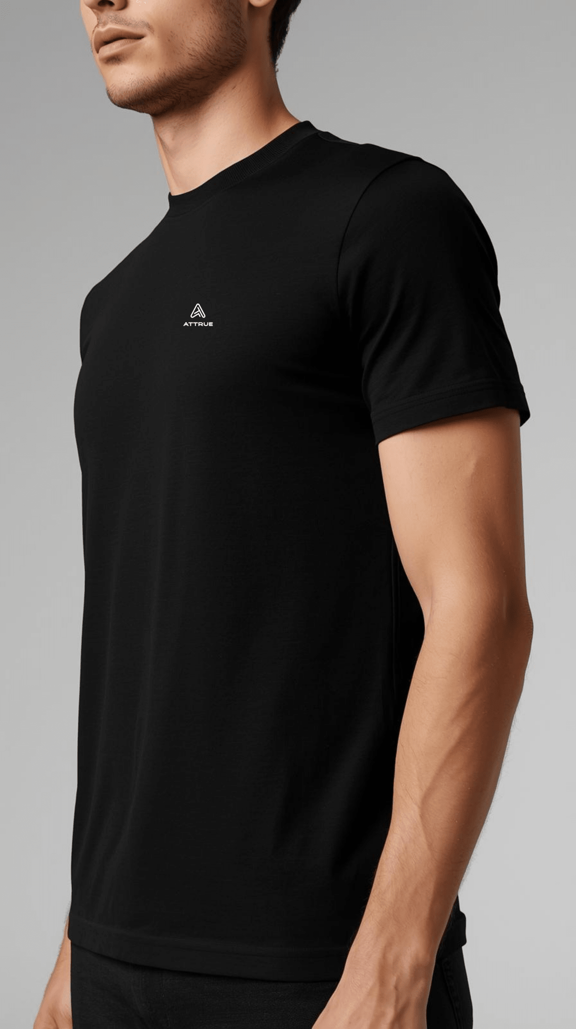 Supima Cotton Black T-Shirt for Men - ATTRUET-Shirt