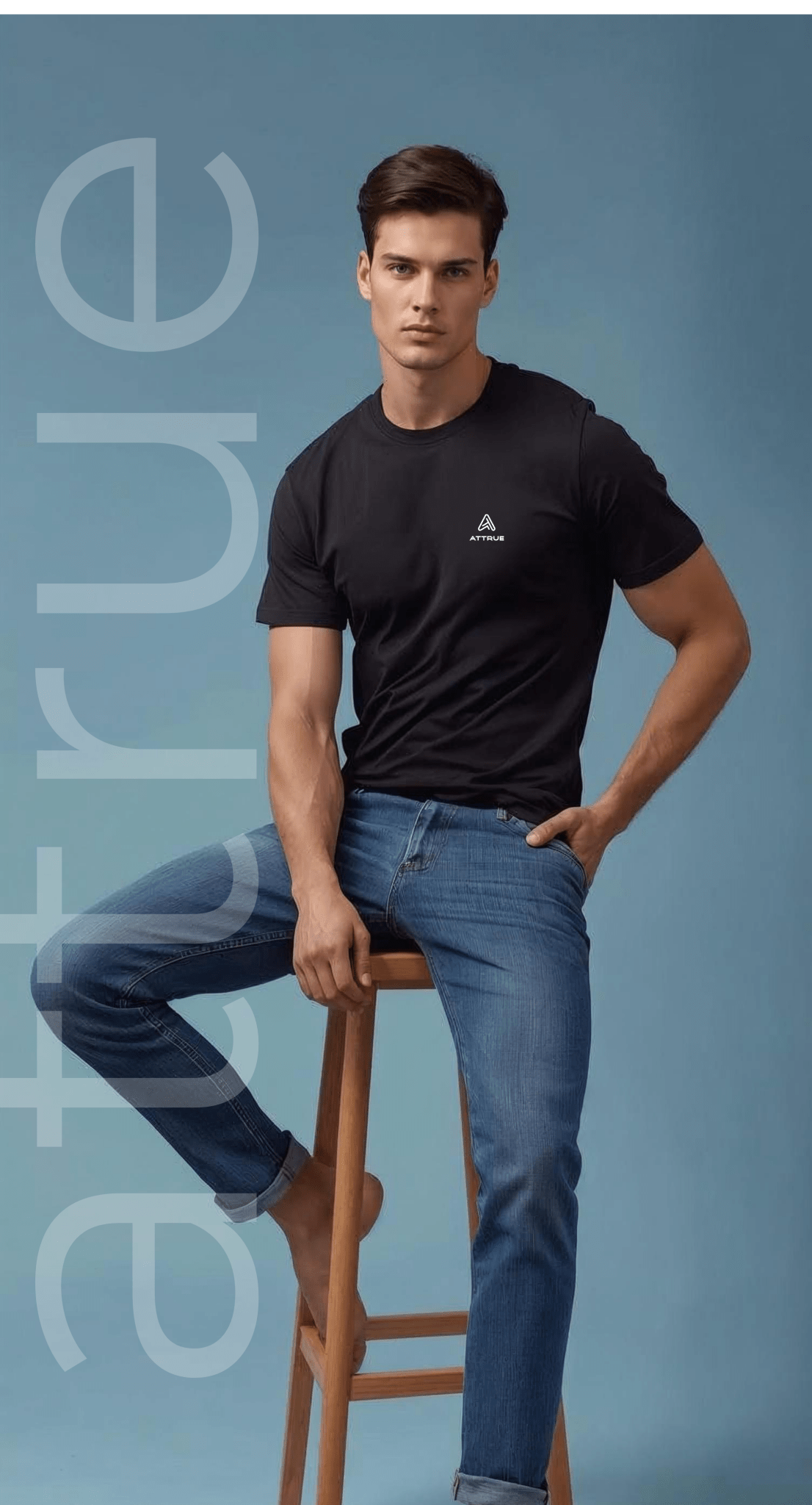 Supima Cotton Black T-Shirt for Men - ATTRUET-Shirt