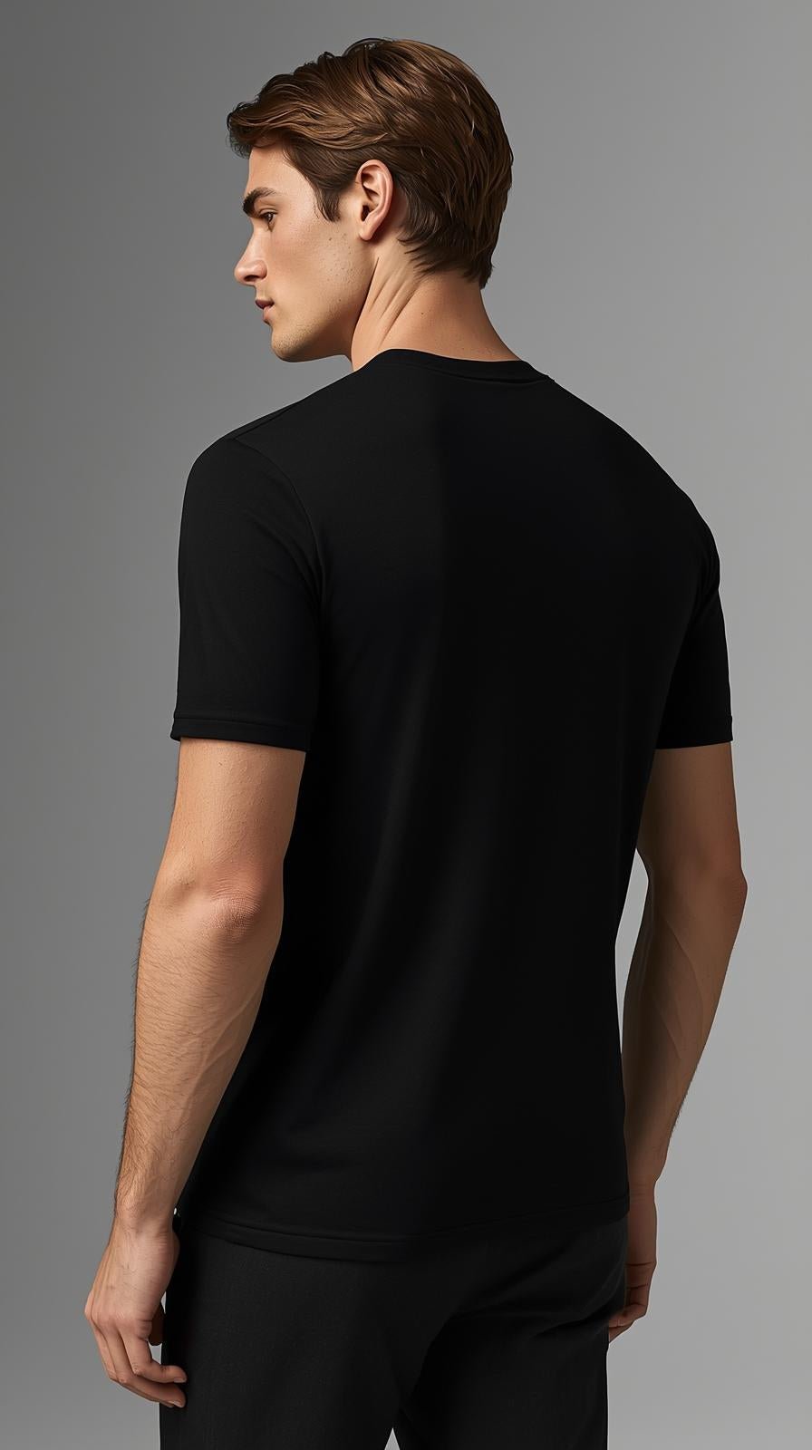 Supima Cotton Black T-Shirt for Men - ATTRUET-Shirt