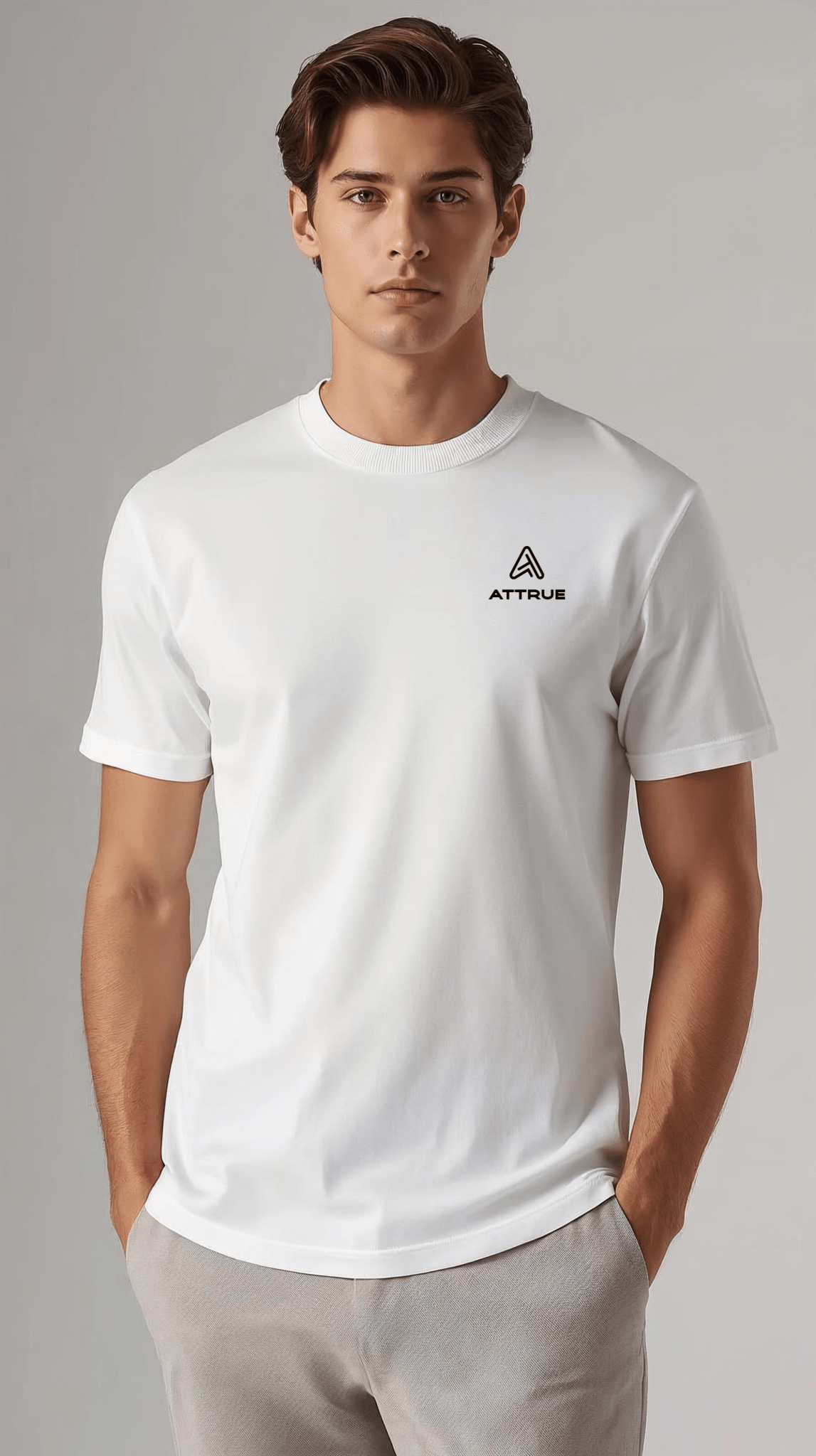 Supima Cotton Crew Neck T-Shirt - ATTRUET-Shirt